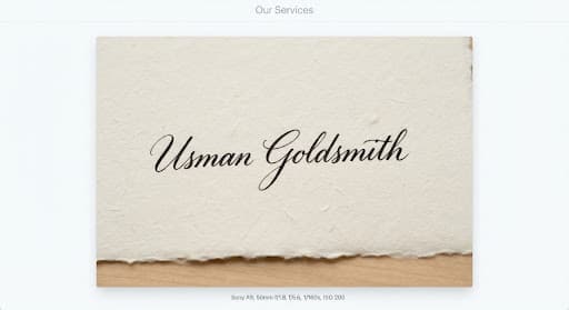 Signature of Usman Goldsmith master jeweler